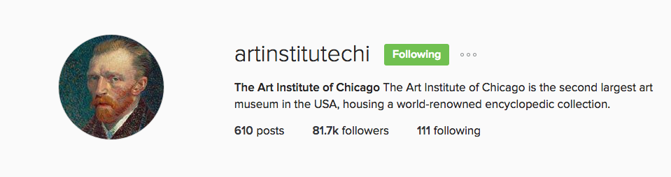 Art Institute of Chicago Instagram Profile Picture