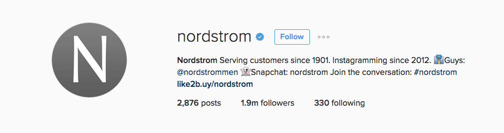 Nordstrom Instagram Profile Picture