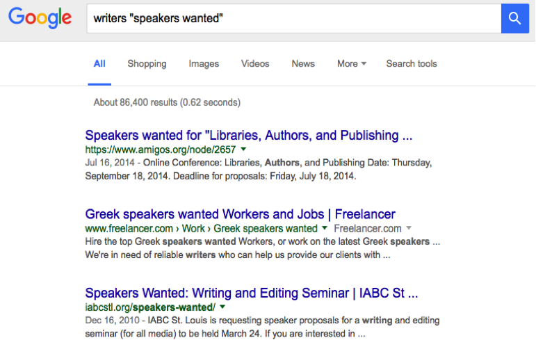 Google Speaking Opportunities Event Backlinks SEO