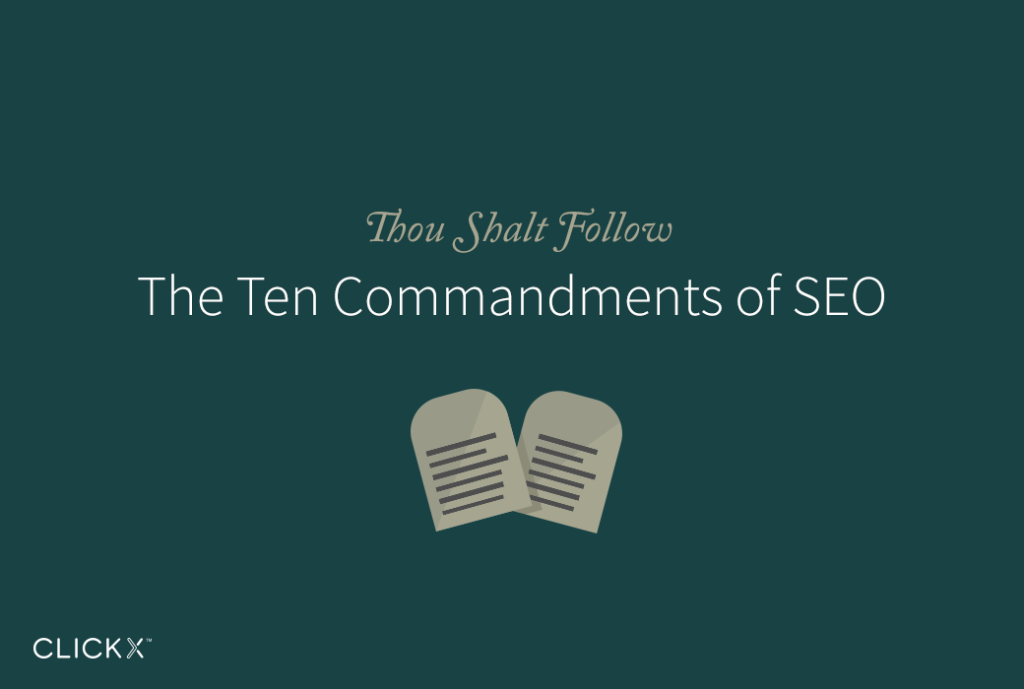the ten commandments of SEO