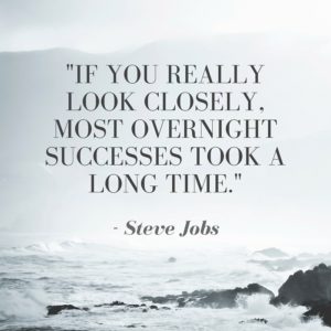 -If you really look closely, most overnight successes took a long time.-