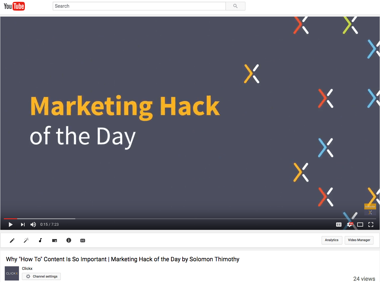 Marketing Hack of the Day Title Slide