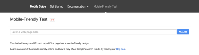 Google Mobile-Friendly test