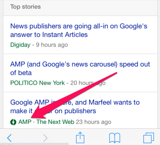 Google AMP General Searches