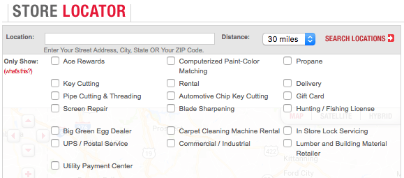 Filter Feature Store Locator Example