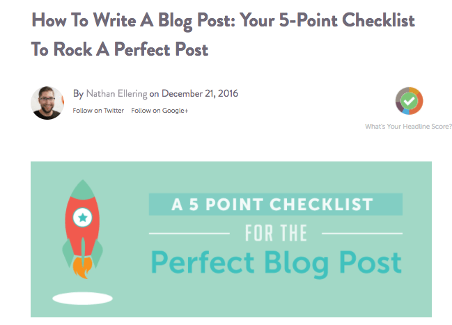Example of a High-Quality Blog Post