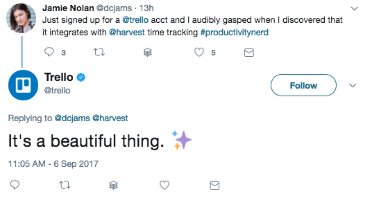 Twitter post from Trello.