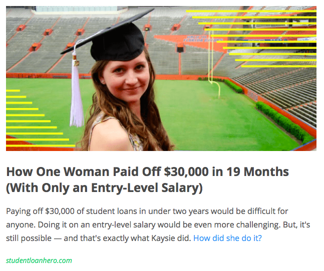 Blog post from Student Loan Hero.