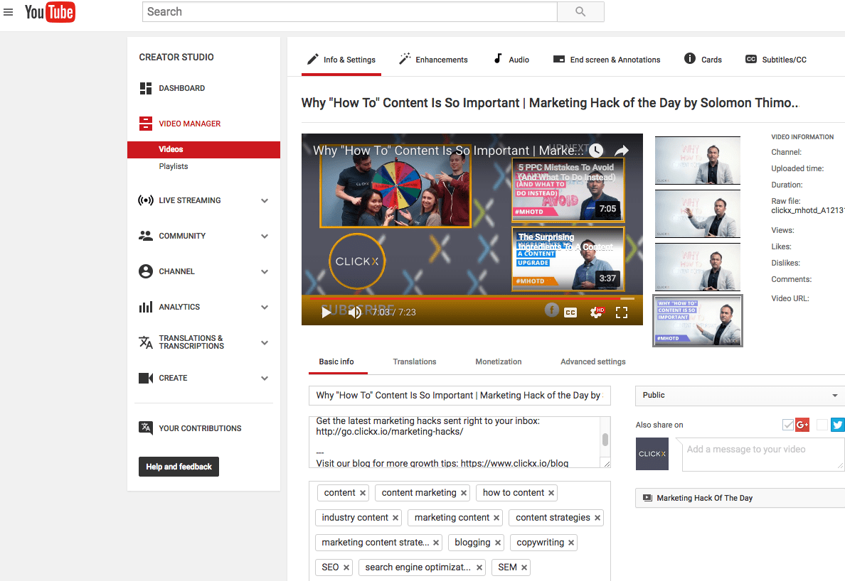 Youtube Video Settings Customization