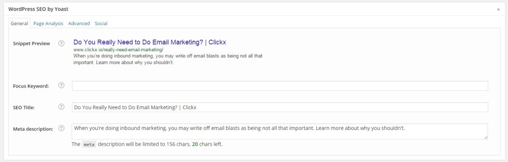 seo title meta description WordPress by yoast