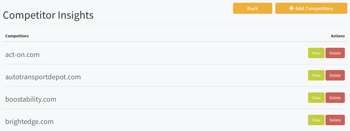 Clickx App Competitor Insights Dashboard