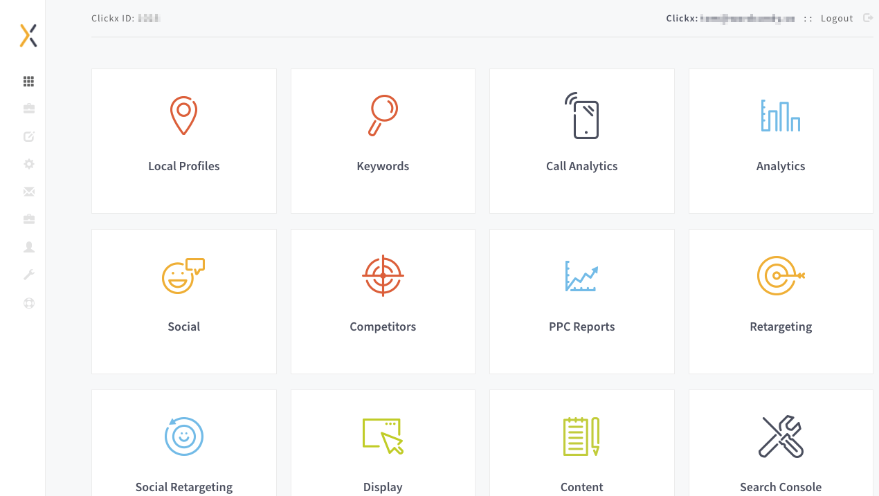 Clickx App Dashboard