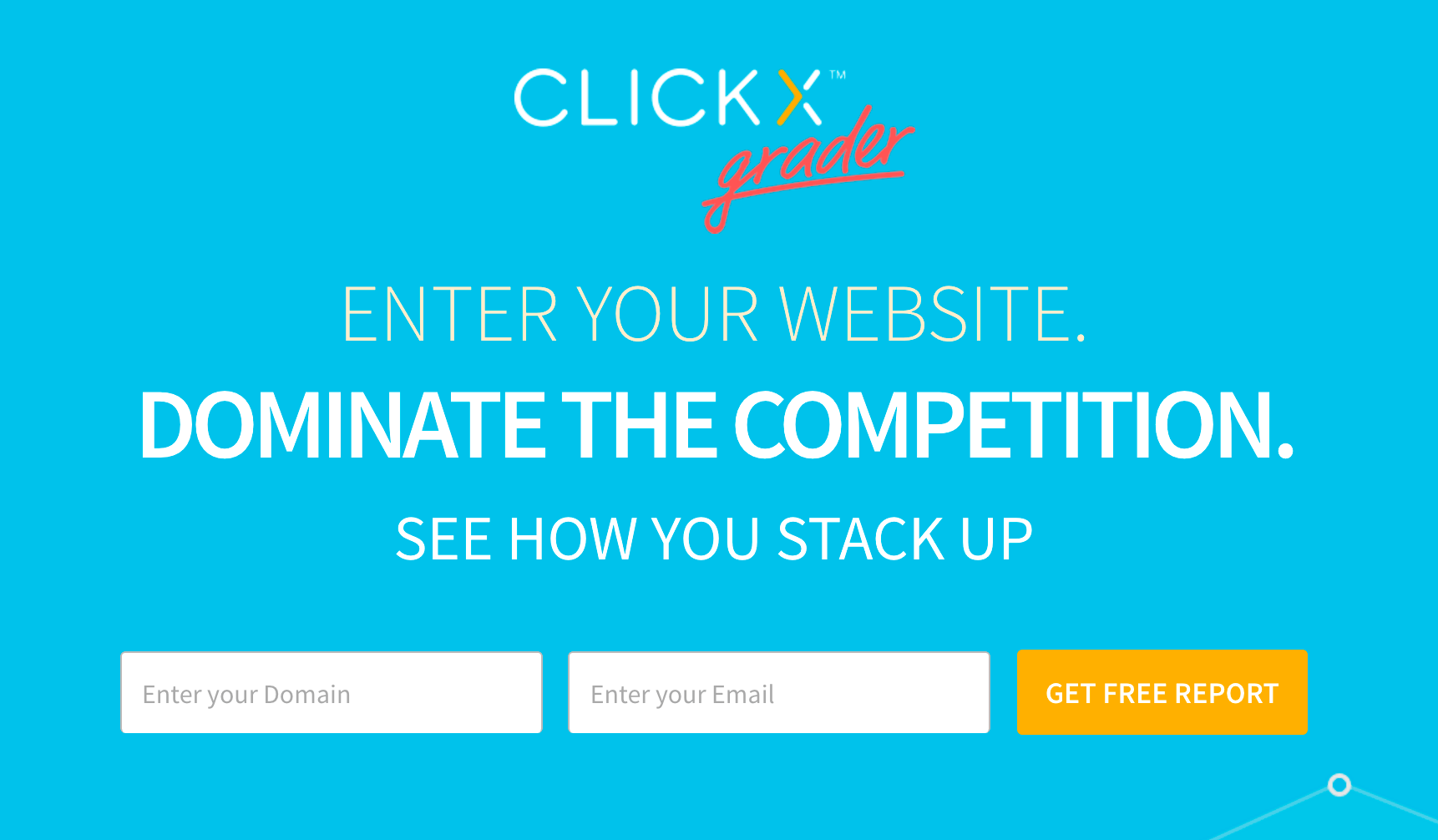 Entry page for Clickx SEO Grader