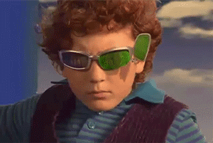 Gif of Spy Kids spy glasses.