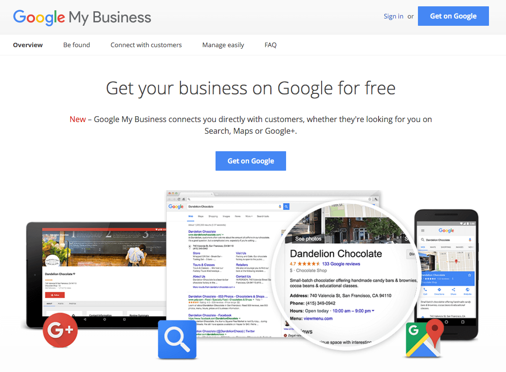 Google Business screenshot
