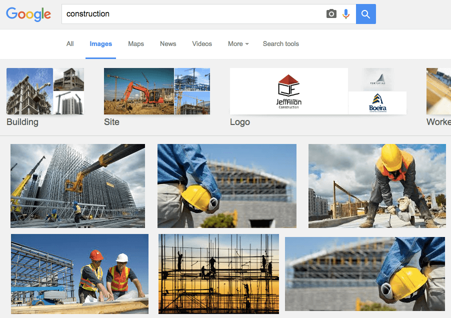 Example of a Google image search
