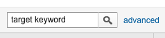 Keyword search in Google Analytics