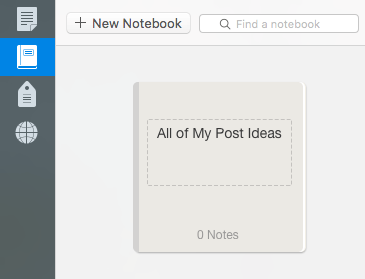 Post Ideas Notebook in Evernote