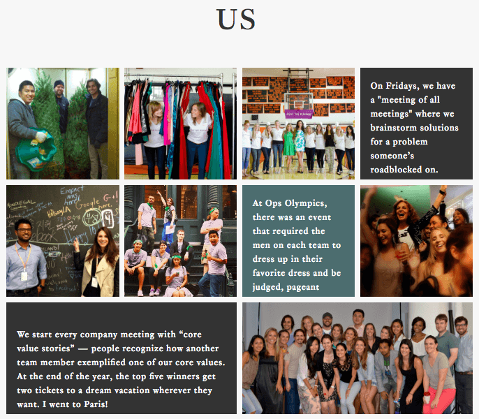 Rent the Runway About Page Testimonials