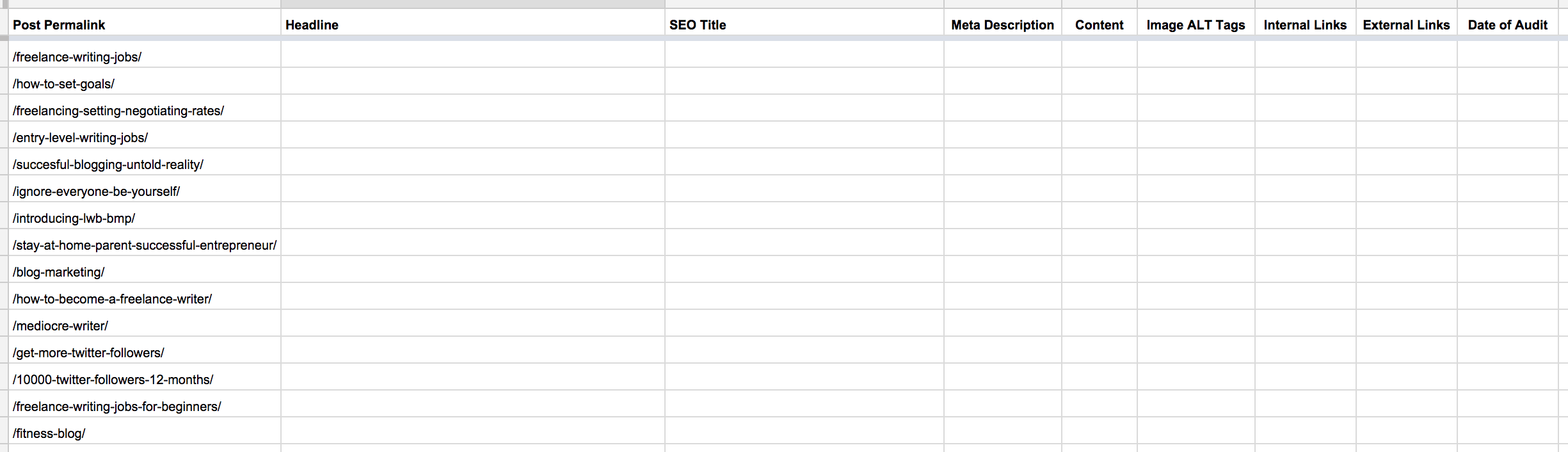 Spreadsheet