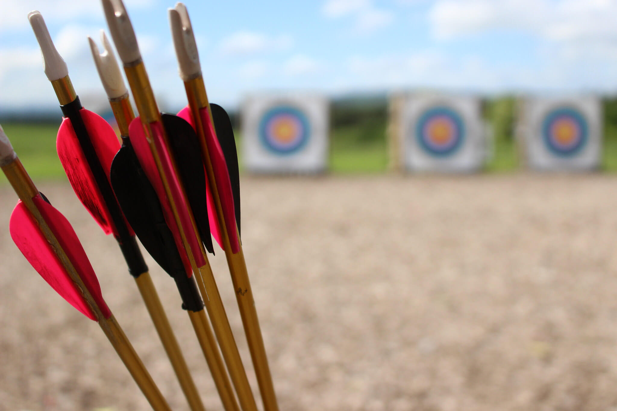 Arrows in front of targets