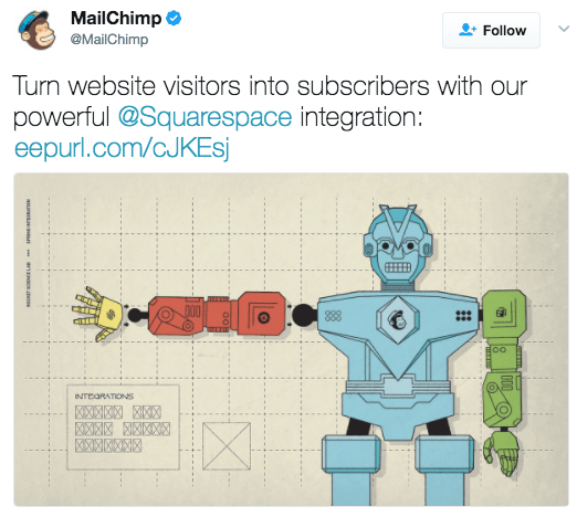 Example of Cross Promotion on Twitter