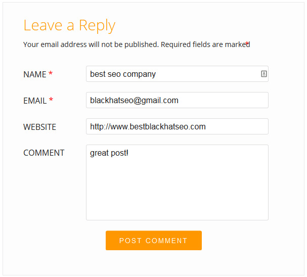 blog comment for links