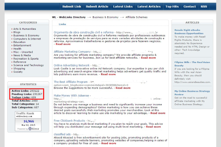 link directory submission example