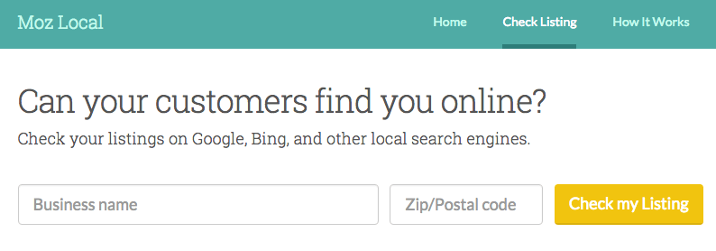 moz local search