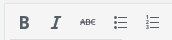 The WordPress editor list buttons