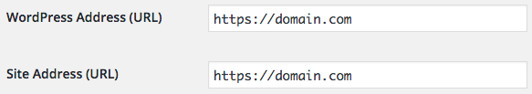 Setting the site URL in WordPress