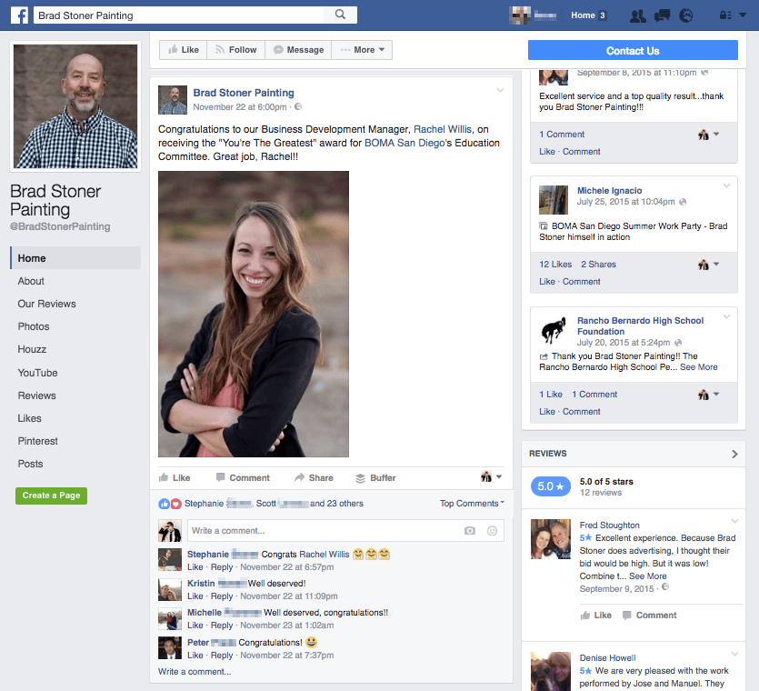 Social media allowing for personal connection between company and customer