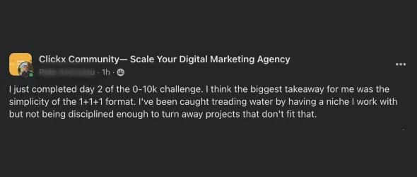 Client feedback on Clickx white label services