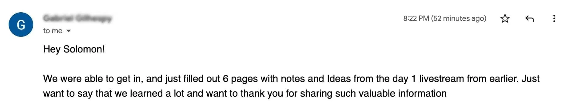 New client testimonial for Clickx digital marketing